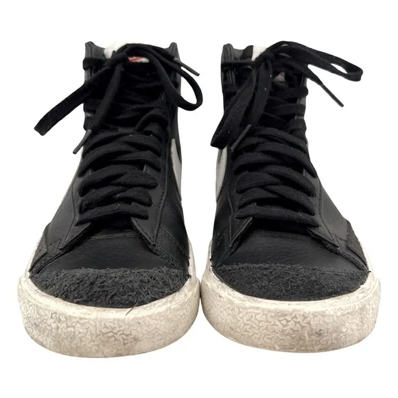 NIKE • Black & White High Top Blazer Mid '77 Vintage Unisex Sneakers Shoes - Picture 10 of 11